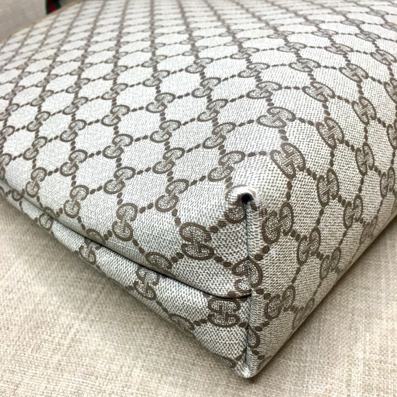 Gucci authentic brown monogram coated canvas tote bag - Picture 10 of 16